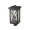 Z-Lite Brookside 1 Light Outdoor Post Mount Fixture, Black And Clear Seedy 583PHBR-BK - alternate 5